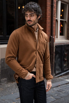 Ethan Overshirt - Toffee Wool Blend