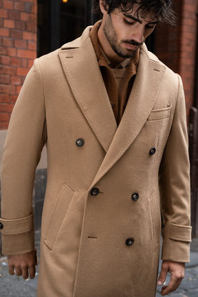 Enzo Coat - Camel Wool Cashmere