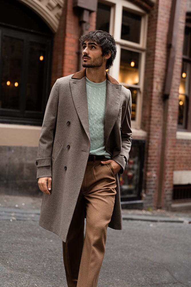 Crew Neck Cable Knit (MTM) - Mint Cashmere