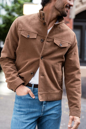 Harrington Jacket - Camel Moleskin