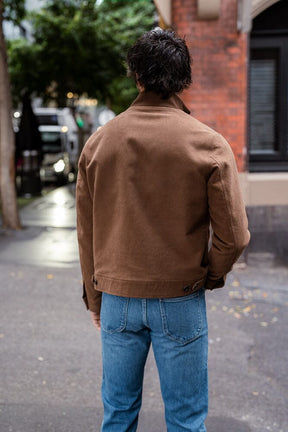 Harrington Jacket - Camel Moleskin