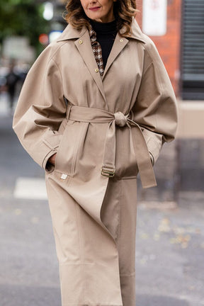 Colette Trench Coat - Sand Tech