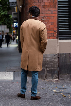 The Spencer Car Coat - Golden Brown Tech Cotton