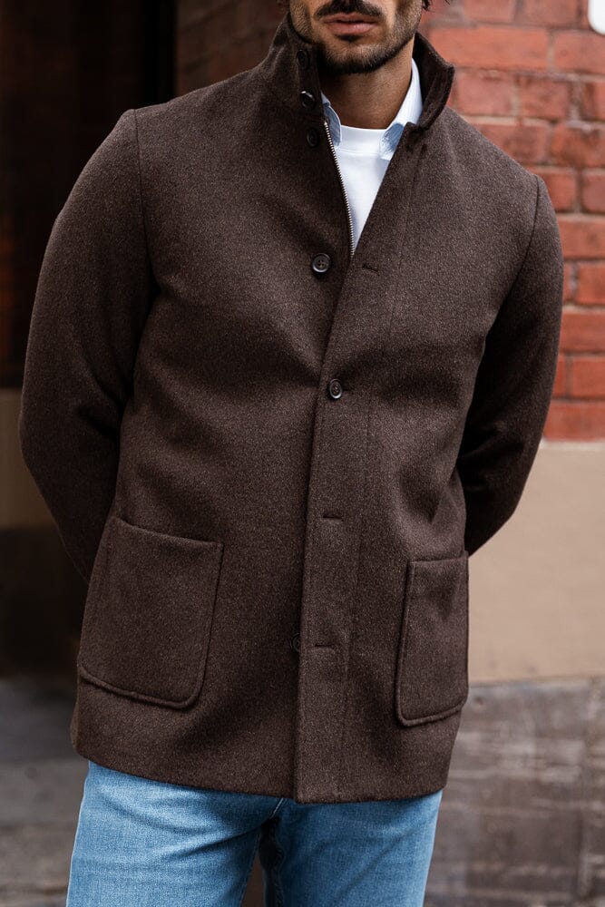 Savona Hybrid Jacket - Brown Wool