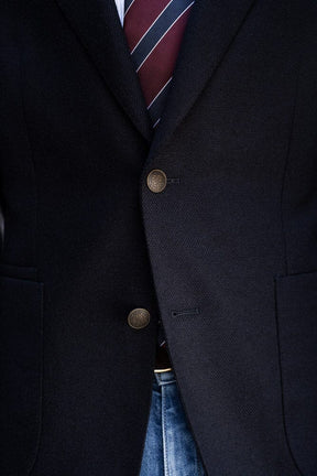 Liam Blazer - Navy Wool & Cashmere Hopsack