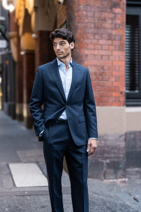 Greyson / Como Suit - Mid Navy Self Check