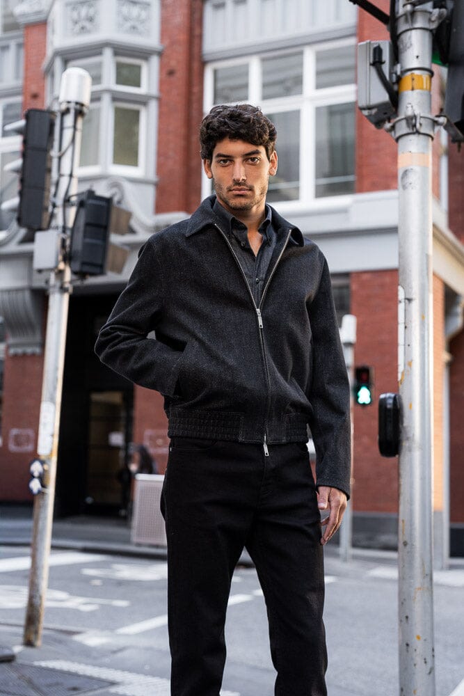 Blouson Jacket - Charcoal Denim