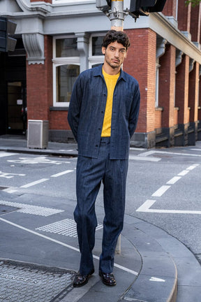 Firenze Pleated Trouser - Beverly Denim