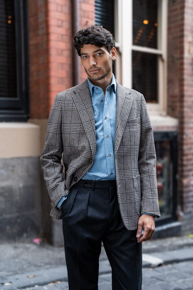 Monza (BC) Semi Cutaway Shirt - Light Denim Wash