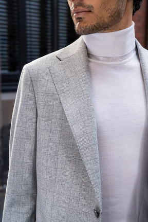 Liam 10 Blazer - Lt Grey Marle Check