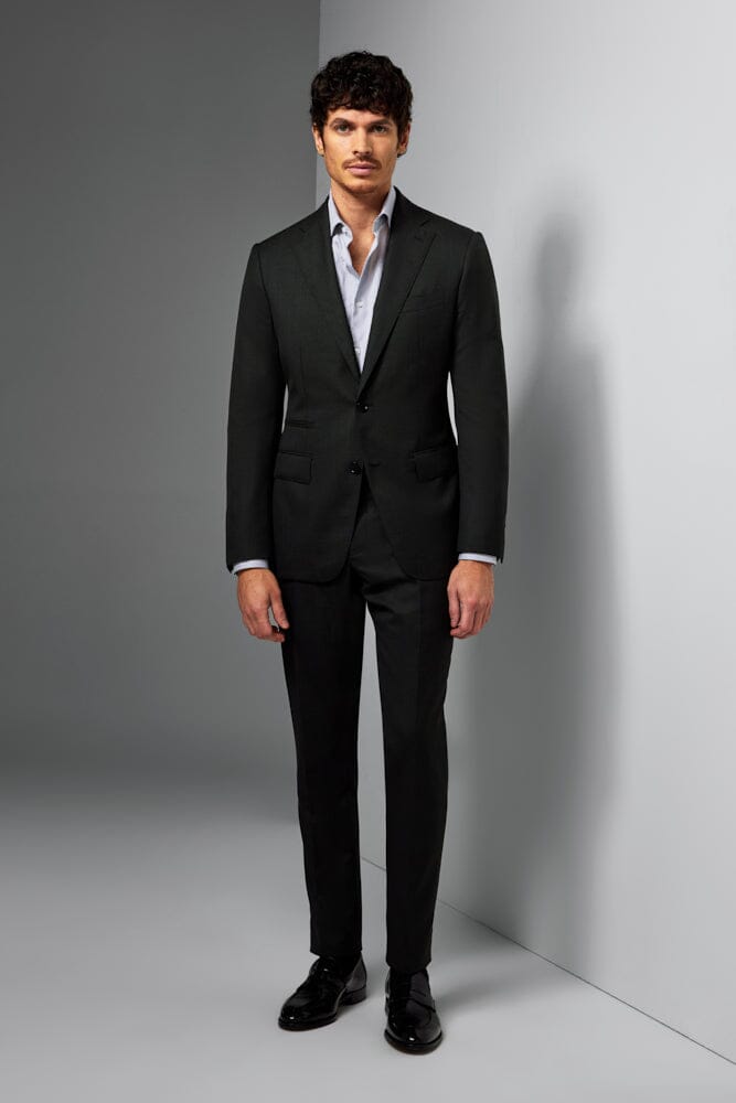 Greyson Suit - Dark Olive Texture Wool