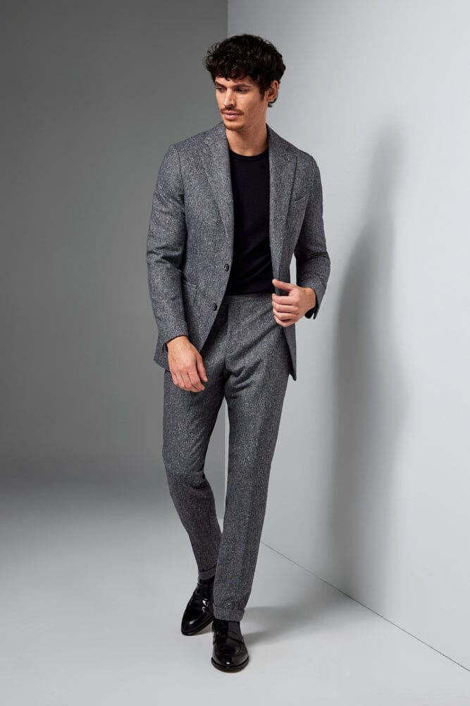 The Liam Suit - Blue Multi Tweed