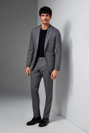 The Liam Suit - Blue Multi Tweed