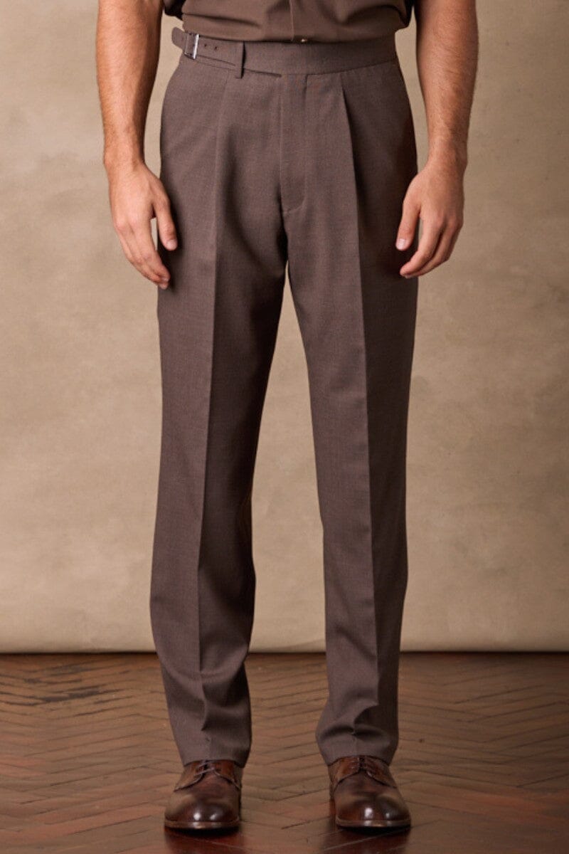 Gurkha Trouser - Brown Wool Stretch