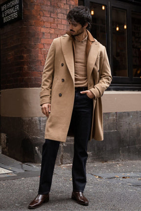 Enzo Coat - Camel Wool Cashmere