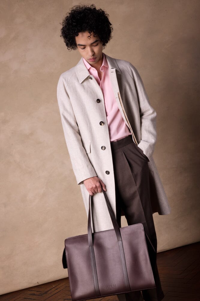 Lisburn Car Coat - Beige Linen