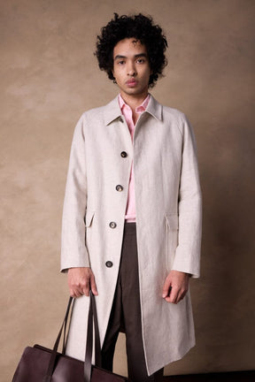 Lisburn Car Coat - Beige Linen