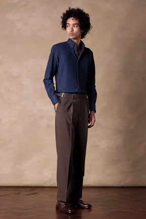 Gurkha Trouser - Brown Wool Stretch