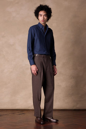 Gurkha Trouser - Brown Wool Stretch