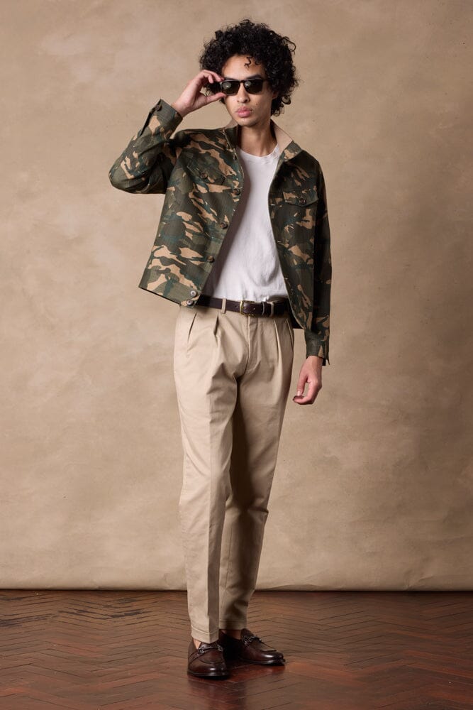 Harrington Jacket - Camouflage Denim