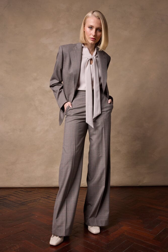 The Charli/Silvie Suit - Brown Black Rust Check