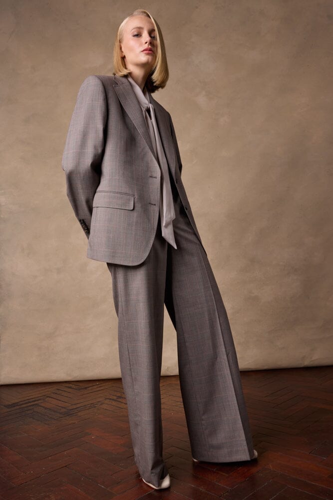 The Charli/Silvie Suit - Brown Black Rust Check