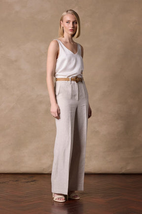 Emma Pant - Natural Linen