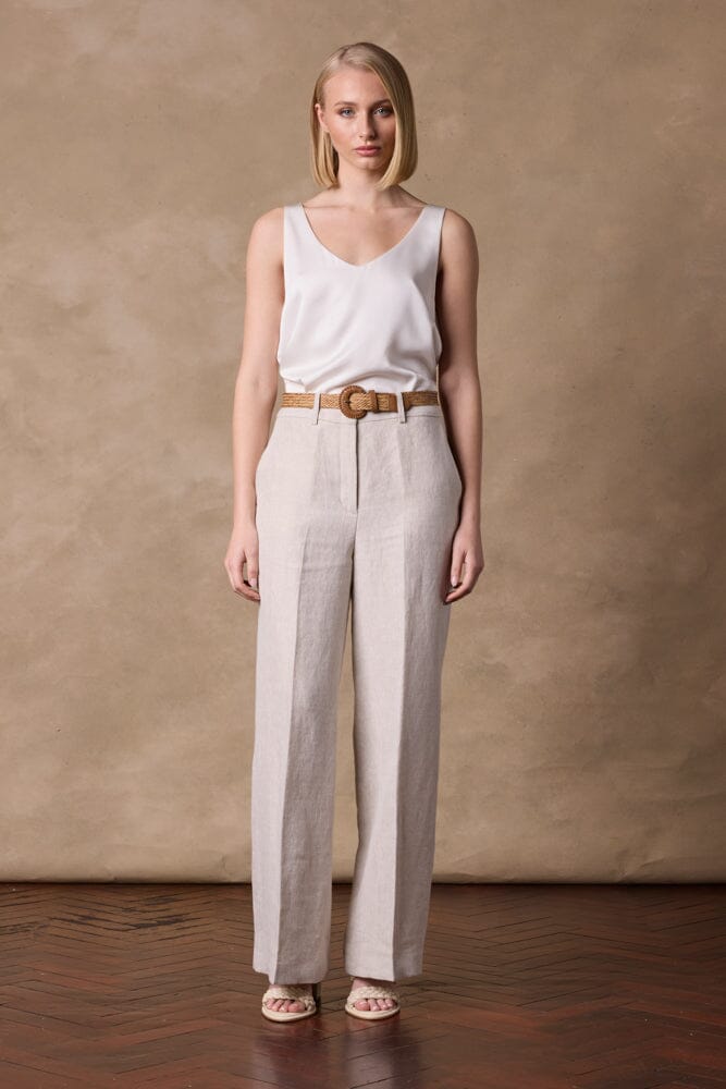 Emma Pant - Natural Linen