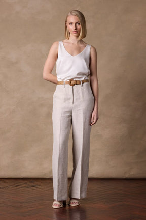 Emma Pant - Natural Linen