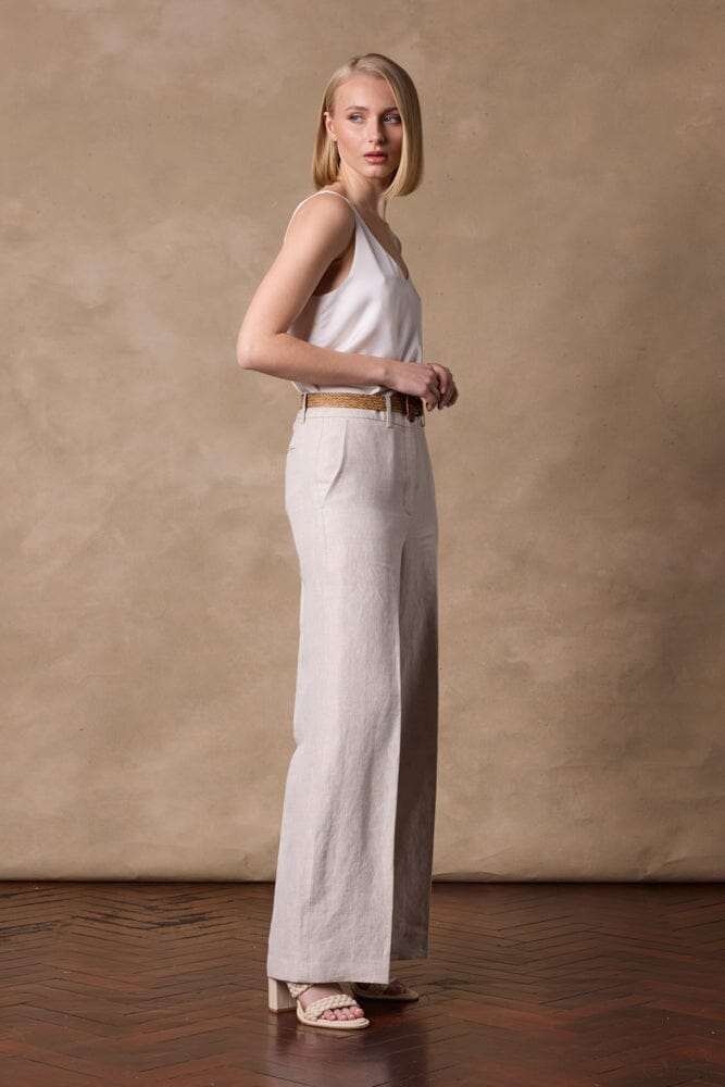 Emma Pant - Natural Linen