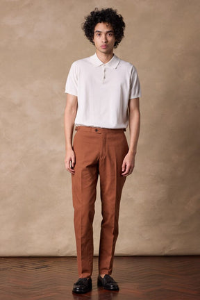 Apollo Chino - Rust Cotton Twill Stretch 410