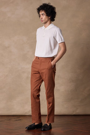 Apollo Chino - Rust Cotton Twill Stretch 410