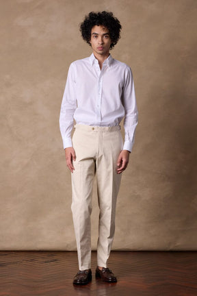 Apollo Chino - Beige Cotton Twill Stretch