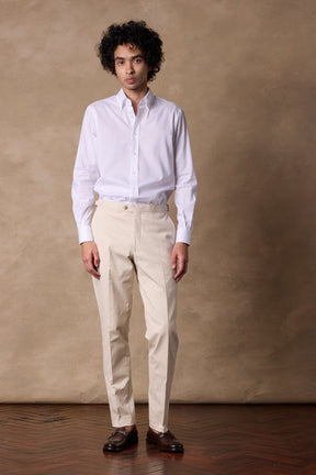 Apollo Chino - Beige Cotton Twill Stretch