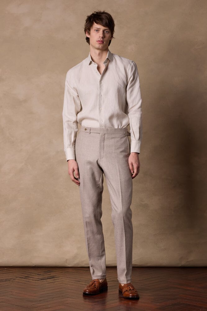 Liam / Como Suit - Lt Brown & Beige Birdseye