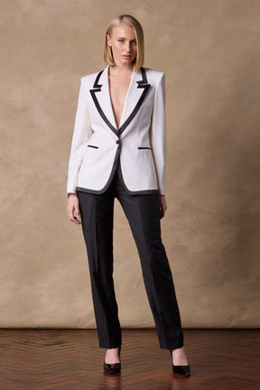 The Monica Evening Jacket - Black & White