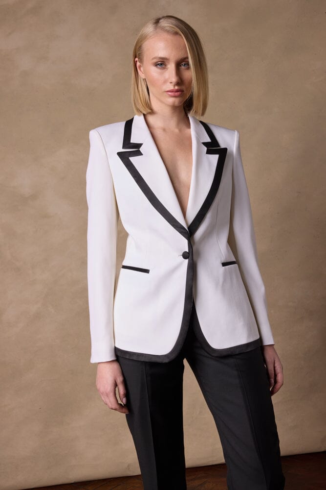 The Monica Evening Jacket - Black & White