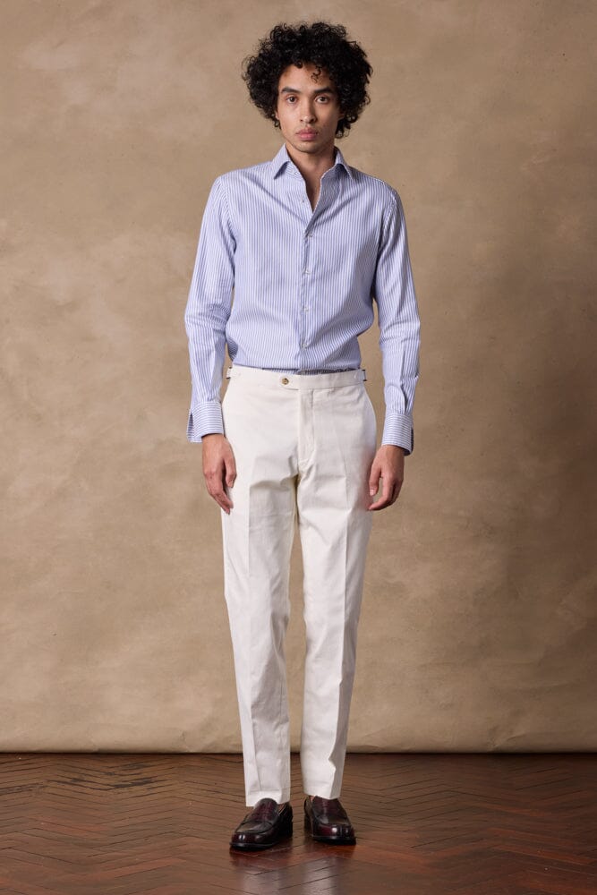 Apollo Chino - White Cotton Twill Stretch