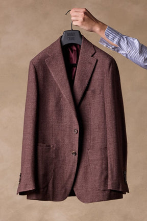 Greyson Jacket - Lt Burgundy Hopsack