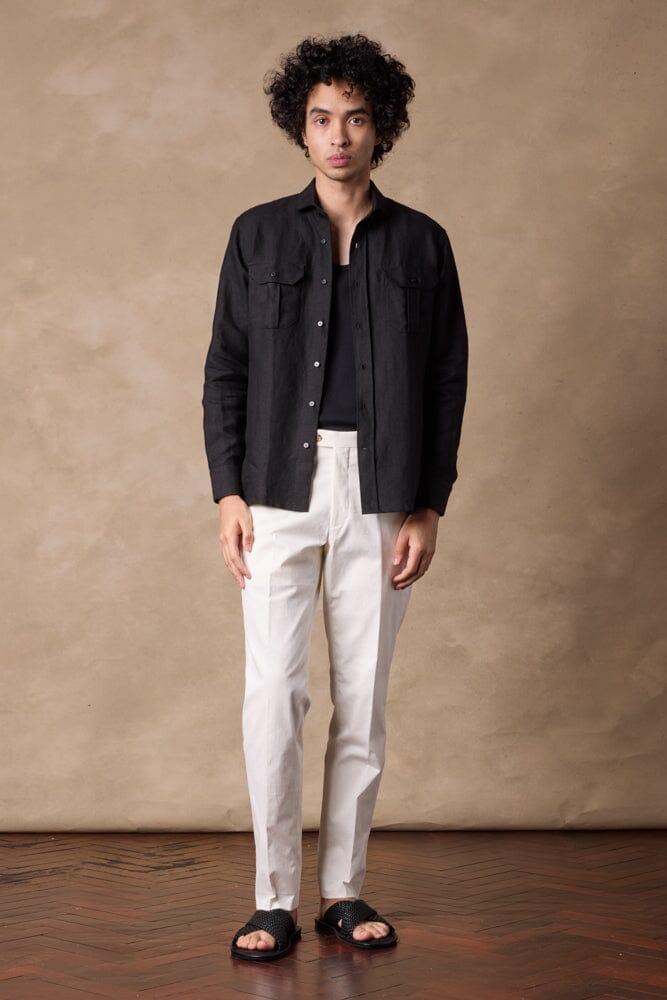 Tribeca Shirt - Black Linen