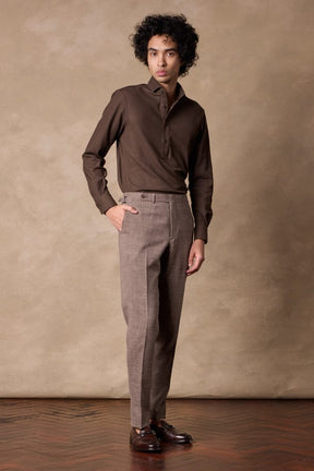 Greyson (Patch) Como Suit - Mid Brown Wool Linen