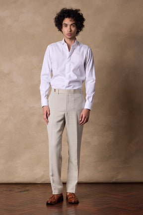 Greyson Suit - Sand Hopsack Wool Linen