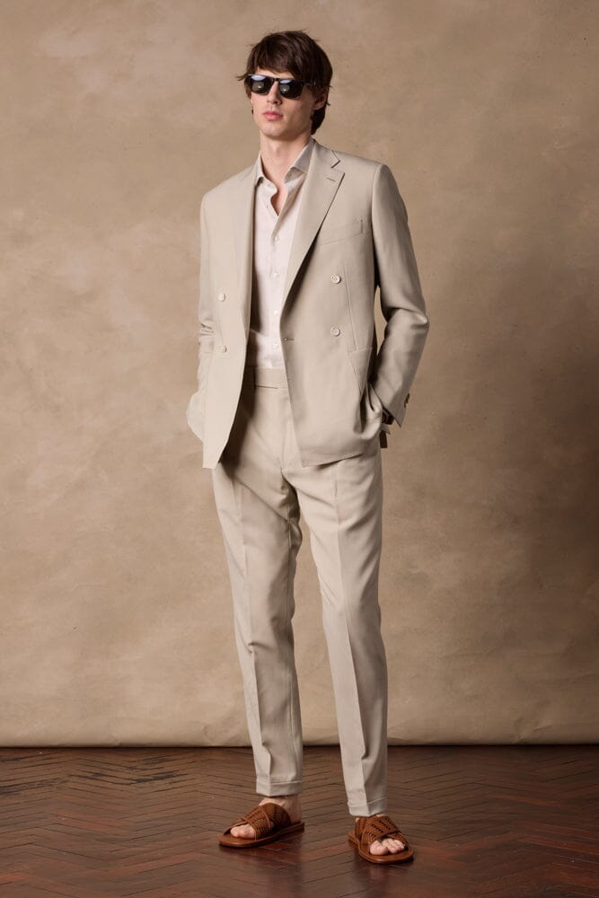 Matteo DB Suit - Sand Wool