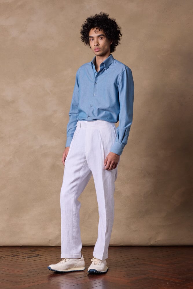 Gurkha Trouser - White Linen