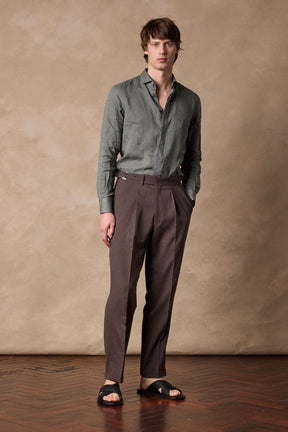 Lamarr Shirt - Olive Linen