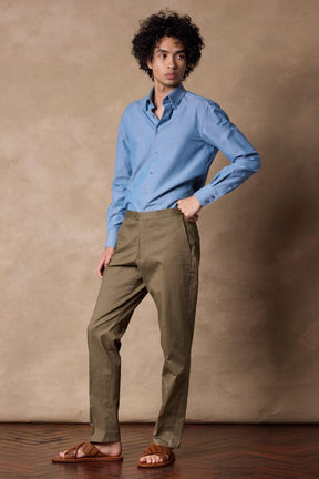 Apollo Chino - Olive Cotton Twill Stretch