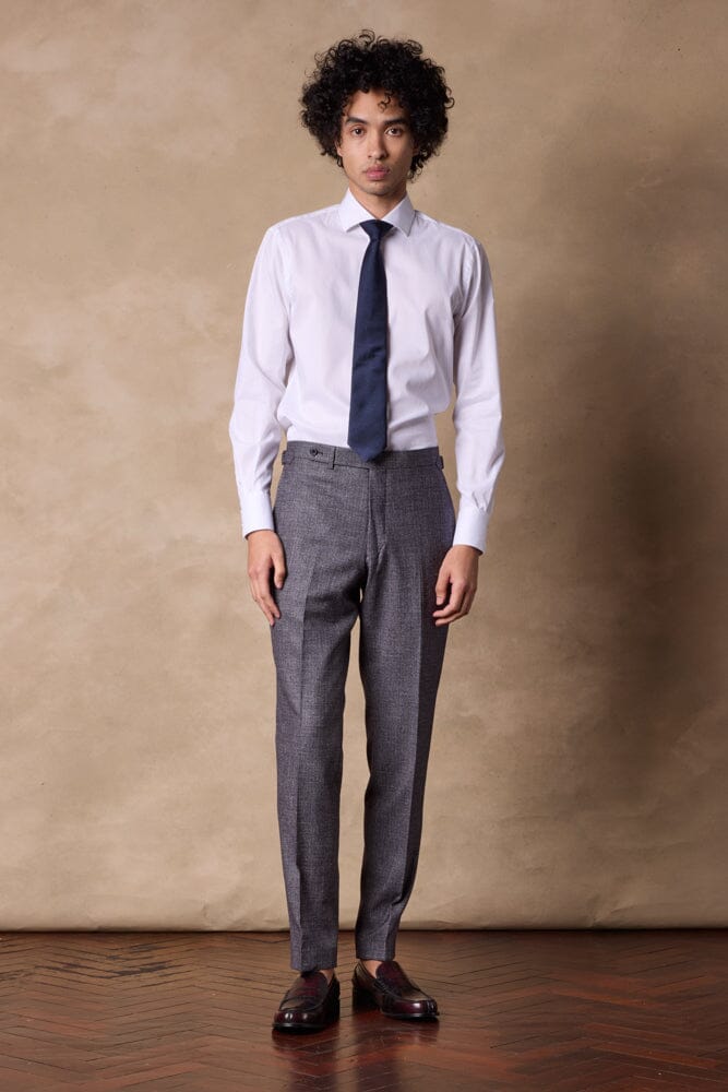 Greyson Suit - Navy, Burgundy and Grey Mini Houndstooth