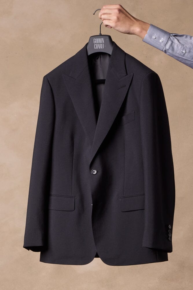 Jonah 10 Suit - Black Wool Mohair