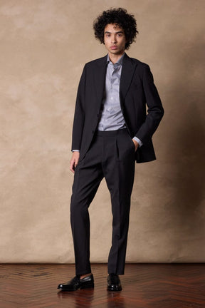 Jonah 10 Suit - Black Wool Mohair