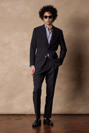 Jonah 10 Suit - Black Wool Mohair